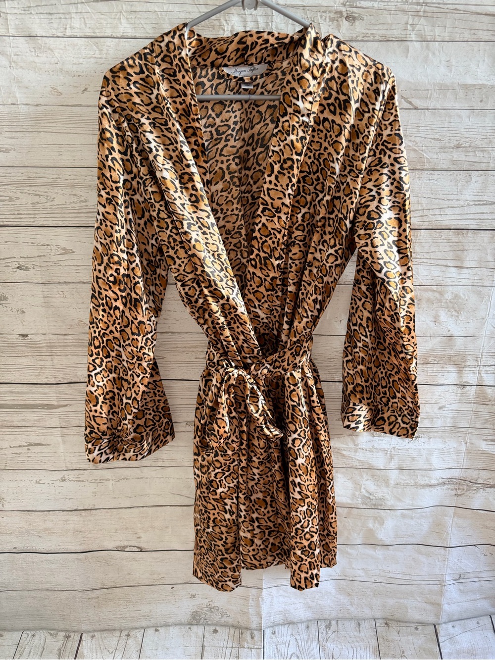Morgan Taylor Animal Print Satin Robe